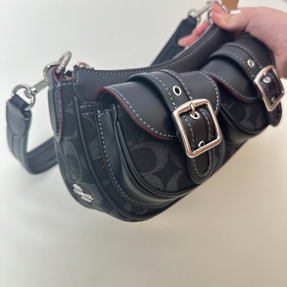 Coach Black Shoulder Bag Underarm Bag - Picture 8 of 14
